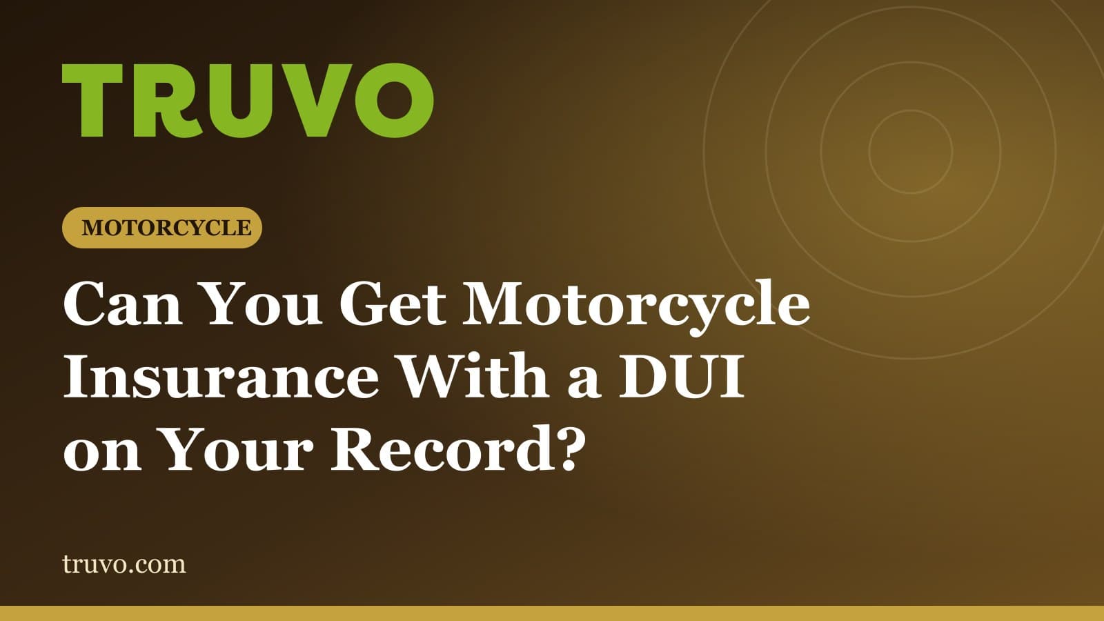 Can You Get Motorcycle Insurance With a DUI on Your Record?